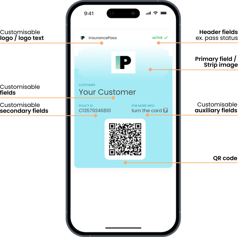 Insurance Pass front layout